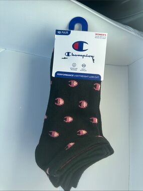 NWT Champion Low Cut Black Socks (10 Pair)